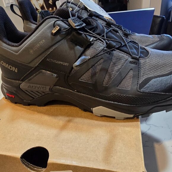 Salomon X Ultra 4 GTX GORE-TEX Grey 413851 Men's Walking Trainers Siz 12 US MENS - Picture 1 of 10